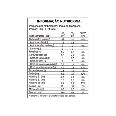 PAO CENOURA S/GLUTEN 420G - REANO 360-1