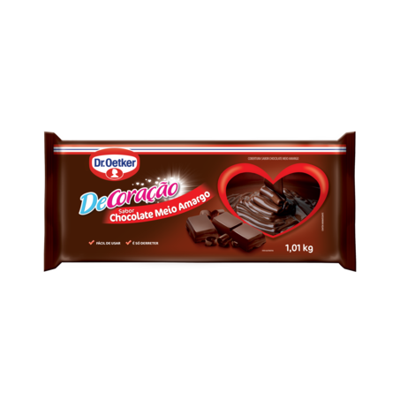 Choc oetker 1.01kg barra meio amargo