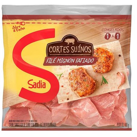 Filé Mignon Sadia Suíno Fatiado Sem Osso Congelado 800g 
 