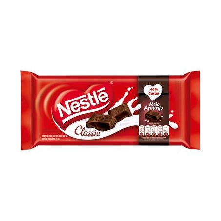 Chocolate em barra Nestlé Meio Amargo 80g