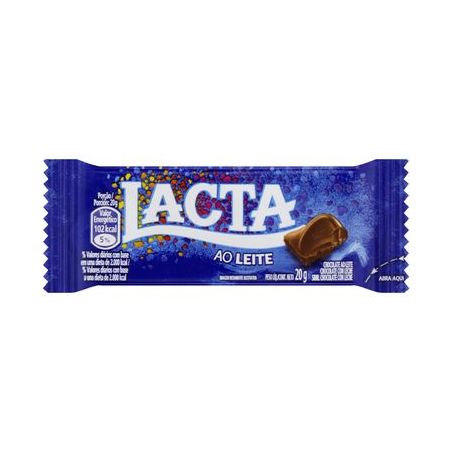 CHOC LACTA AO LEITE 20G