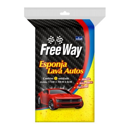 Esponja Free Way Lava Autos Embalagem 1UN
