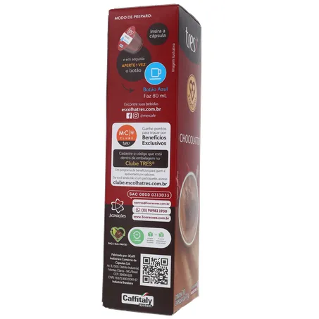 Cápsula 3 Corações Chocolate C/10 110g 360-29