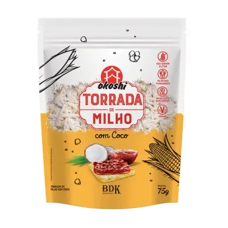 Torrada okoshi de milho c/coco 75g