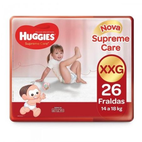 Fralda huggies supreme care flex xxg26un