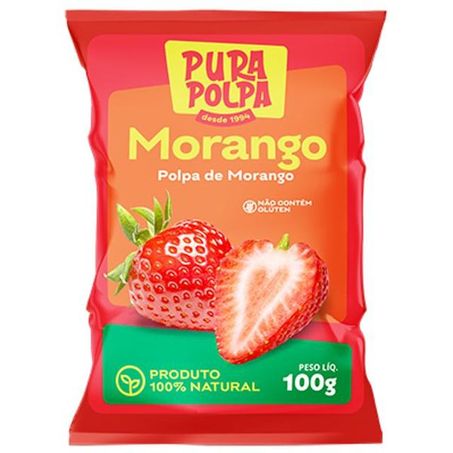 Polpa Morango Pura Polpa 100g 