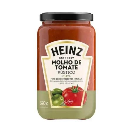 Molho Tomate Heinz 320g Vidro Oliva