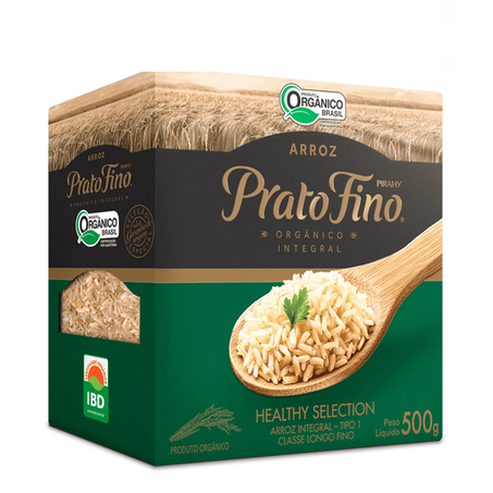 ARROZ INTEGRAL ORGÂNICO PRATO FINO HEALTHY  500G