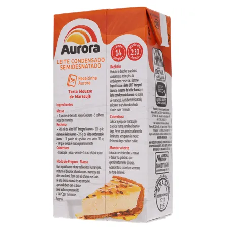 Leite cond aurora semidesn. 395g 360-21