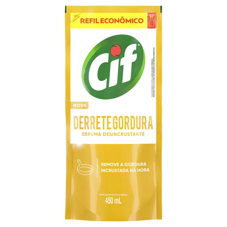 LIMPADOR CIF COZINHA DERRETE GORDURA SACHET 450ML