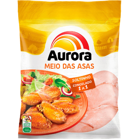 Frango aurora meio asa iqf zip 1kg
