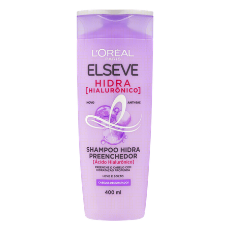 Shampoo l´oréal paris elseve hidra hialurônico frasco 400ml