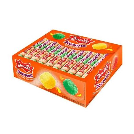 Goma docile tubo frutas c/30