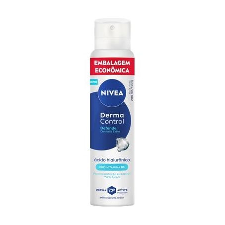 Antitranspirante Aerossol Nivea Derma Control Defende 200ml Spray Embalagem Econômica
