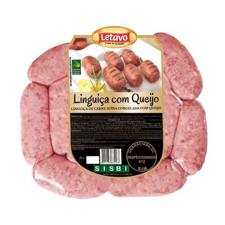 Linguica de carne suina com queijo 800g
