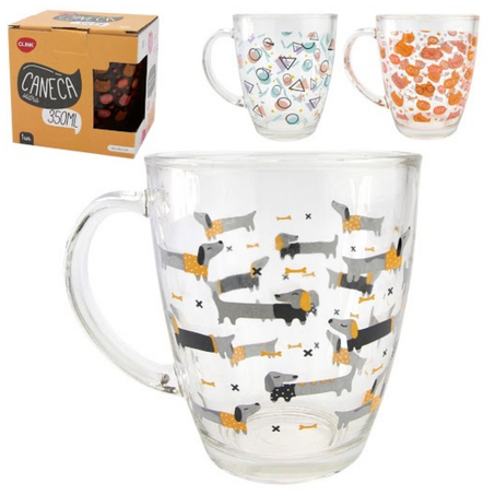 Caneca vd 350ml decorada ck3466