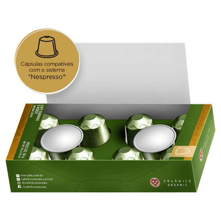 CAPSULA DE CAFÉ 3 CORAÇÕES ESPRESSO ORGÂNICO 10 UNIDADES 360-4
