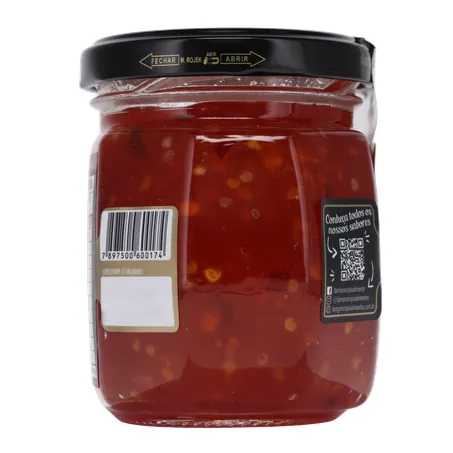 Geleia Gourmet Bom Princípio Pimenta Vermelha Pote de Vidro 250gr 360-26