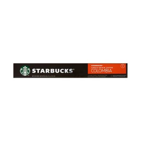 Café Torrado e Moído em Capsúla Starbucks Single-Origin Colombia Caixa com 10un - 57gr