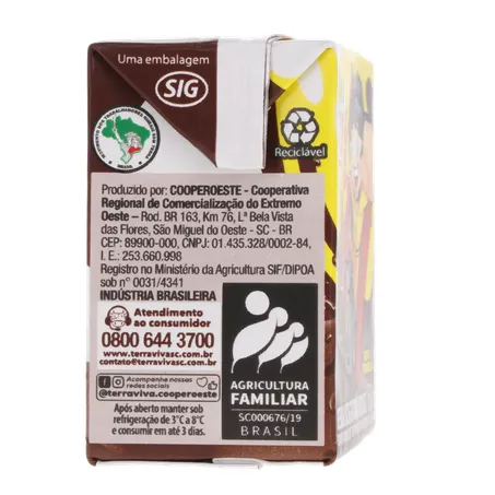 Bebida lactea terrinha uht sabor chocolate 150ml 360-28