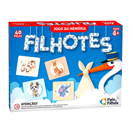 JOGO MEMÓRIA PAIS & FILHOS FILHOTES R.7268
