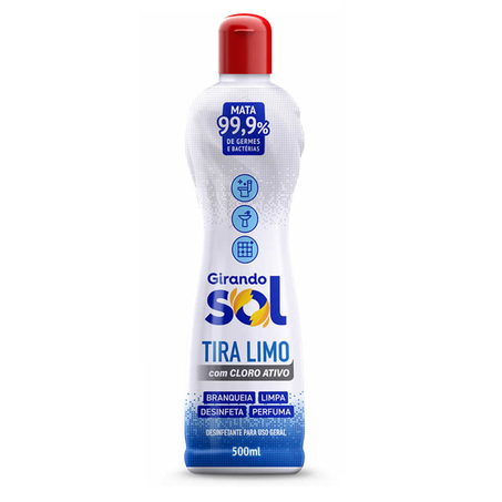 LIMPADOR TIRA LIMO GIRANDO SOL CLORO ATIVO 500ML