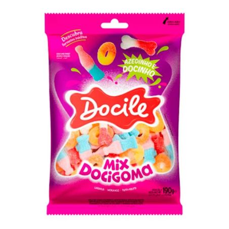 BALA DOCILE GOMA DOCIGOMA MIX FRUTAS 190G