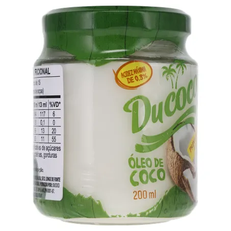 ÓLEO DE COCO DUCOCO EXTRA VIRGEM VIDRO 200ML 360-32