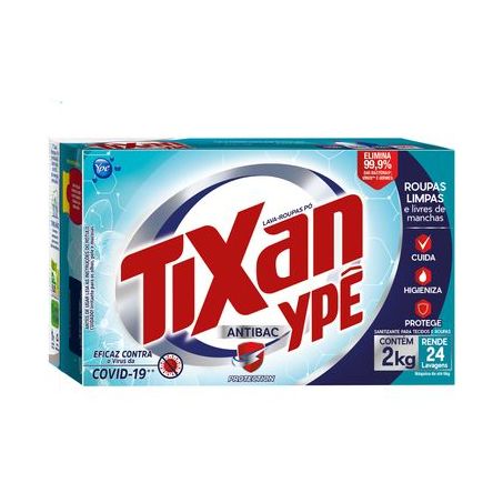 Lava-roupas Pó Tixan Ypê Antibac Caixa 2KG
