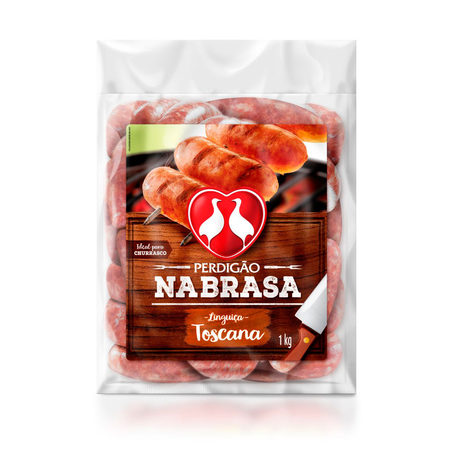 Linguiça Na Brasa Toscana Congelado Pacote 1Kg