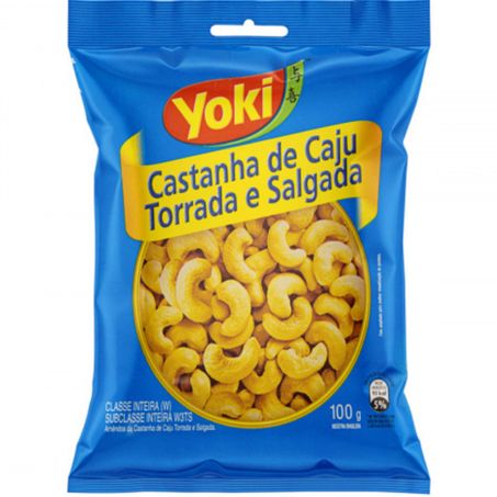 Castanha caju yoki 100g salgada e torrada