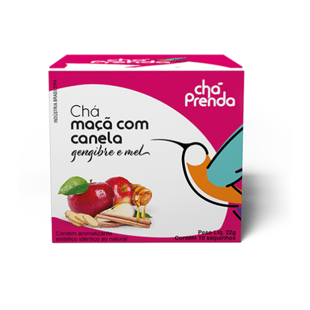 Chá prenda maçã, canela, gengibre e mel c/10 22g