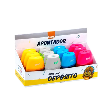 Escolar apontador deposito compacto sortido brw un