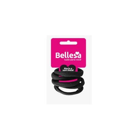 Elástico para cabelos bellesa hello kitty preto p c/6