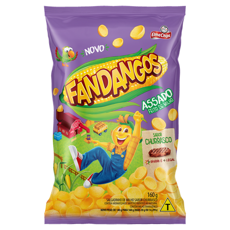 Salgadinho Elma Chips Fandangos Churrasco Pacote 160g 
 