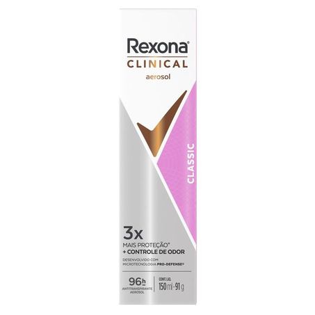 Desodorante Aerossol Clinical Classic Rexona 150Ml
