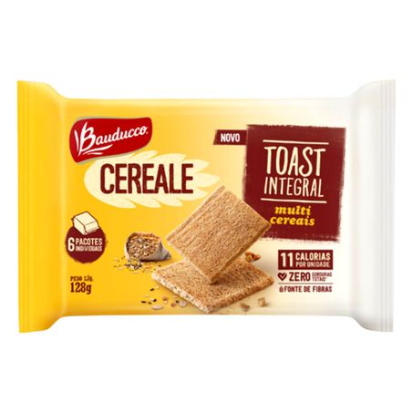 BISCOITO TOAST CEREALE MULTICEREAIS BAUDUCCO 128G