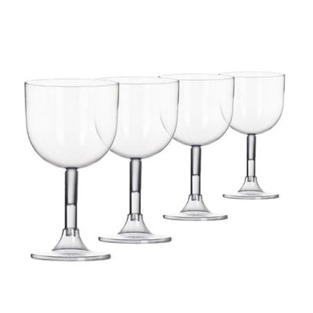 Taça Plastilania Acriol Para Gin Cristal Com 4 Unidades 500ml