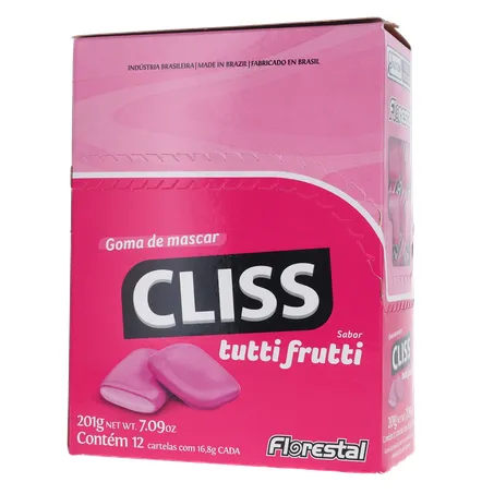 Goma de Mascar Cliss Tutti Frutti Caixa 201gr 360-2