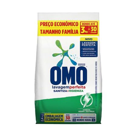 SABAO PO LAVAGEM PERFEITA SANIT/HIGIENIZ OMO 2,4KG