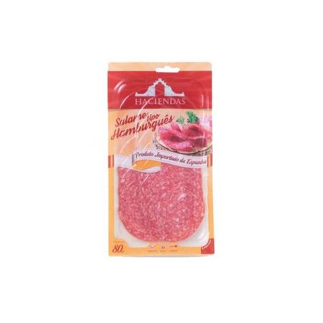Salame Hamburguês Haciendas Fatiado Embalagem 80G