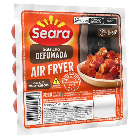 Salsicha Seara 250g - Defumada - Air Fryer