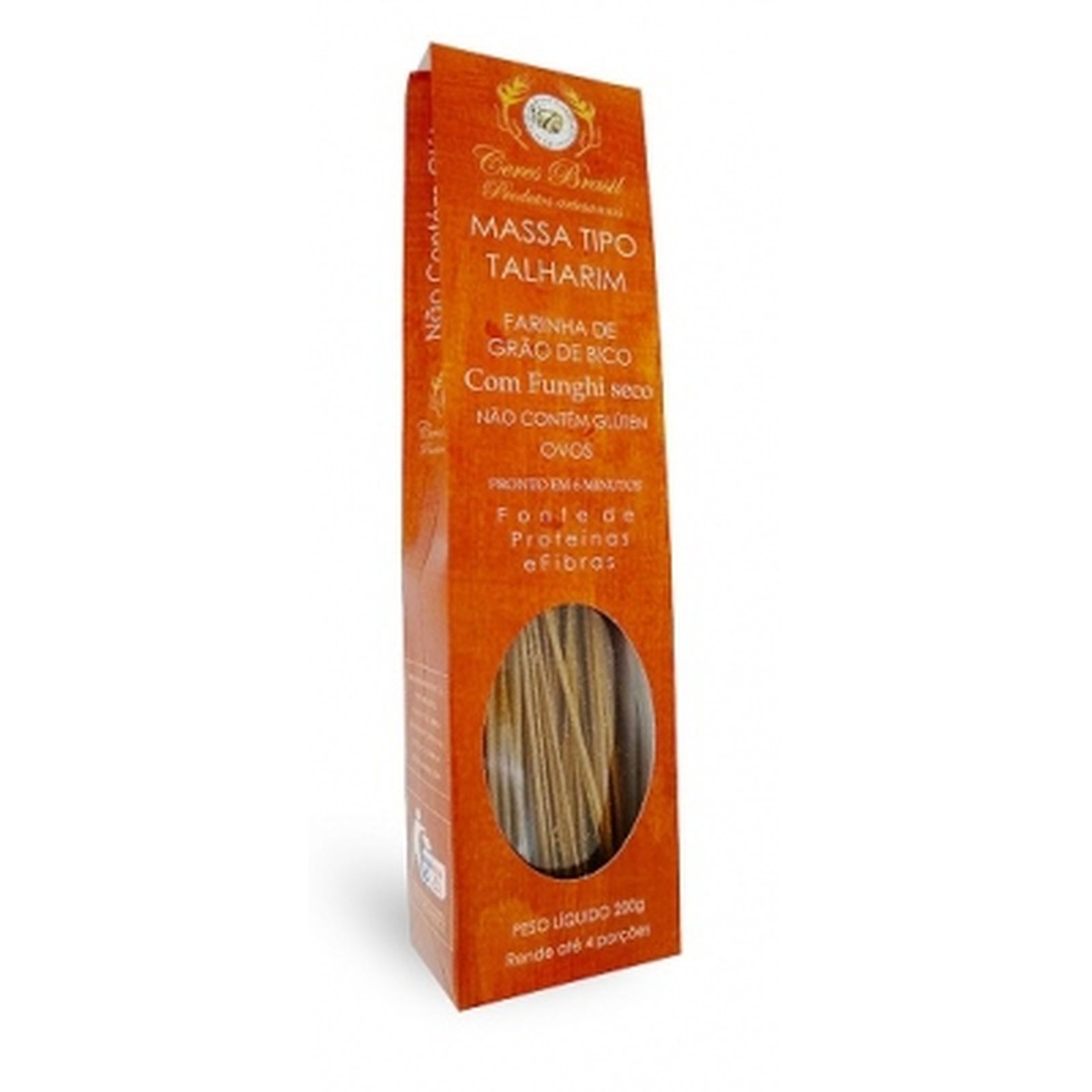 Talharim Grão de Bico com Funghi Seco Ceres 200g