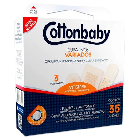 Curativos Cottonbaby Variados 35un 
 