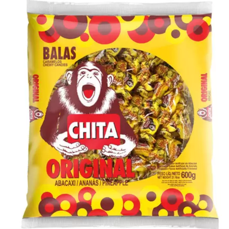 Bala cory 500g chita original abacaxi