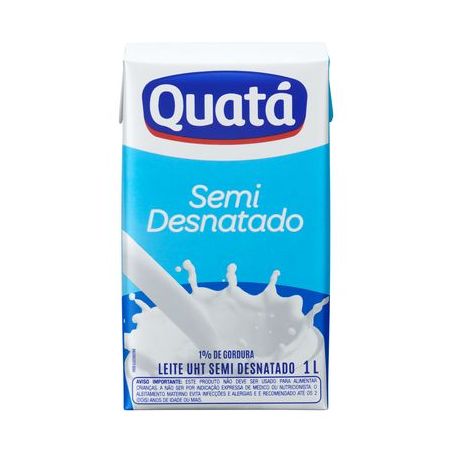 LEITE QUATA SEMIDESNATADO 1L