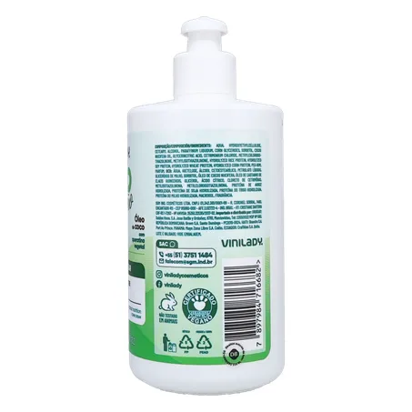 Creme de Pentear Vinilady Coco Nutrição Frasco 300ml 360-10