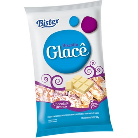 Biscoito glace bistex 300g chocolate branco