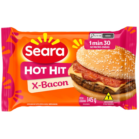 HAMBURGUER HOT HIT SEARA X-BACON 145G