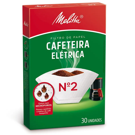FILTRO CAFÉ MELITTA N2 CAFETEIRA ELÉTRICA 30UN